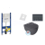 Geberit SET DuofixBasicDELTA+záv. WC INFINITY antracit+sed. SoftClose+tlač.DELTA50 Čierna