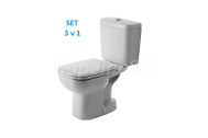 Duravit D-CODE WC-kombi misa spodný odpad,hlb.splach+nádržka+WC sedadlo Soft-Close 325817