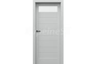 PORTA Doors SET Rámové dvere VERTE HOME C.1 so sklom, fólia Sivá + zárubeň