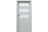 PORTA Doors SET Rámové dvere VERTE HOME C.3 so sklom, fólia Sivá + zárubeň