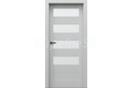 PORTA Doors SET Rámové dvere VERTE HOME C.4 so sklom, fólia Sivá + zárubeň