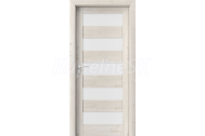 PORTA Doors SET Rámové dvere VERTE HOME C.5 so sklom, fólia Dub Škandinávsky + zárubeň