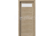 PORTA Doors SET Rámové dvere VERTE HOME C.1 so sklom, fólia Dub klasický + zárubeň