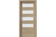 PORTA Doors SET Rámové dvere VERTE HOME C.4 so sklom, fólia Dub klasický + zárubeň