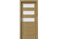 PORTA Doors SET Rámové dvere VERTE HOME C.3 so sklom, fólia Dub prírodný + zárubeň