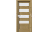 PORTA Doors SET Rámové dvere VERTE HOME C.4 so sklom, fólia Dub prírodný + zárubeň
