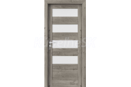 PORTA Doors SET Rámové dvere VERTE HOME C.4 so sklom, fólia Dub sibírsky + zárubeň
