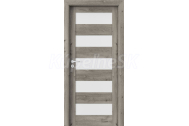 PORTA Doors SET Rámové dvere VERTE HOME C.5 so sklom, fólia Dub sibírsky + zárubeň