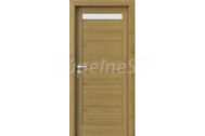 PORTA Doors SET Rámové dvere VERTE HOME D.1 so sklom, fólia Dub prírodný + zárubeň