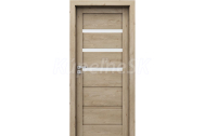 PORTA Doors SET Rámové dvere VERTE HOME H.3 so sklom, fólia Dub klasický + zárubeň