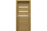 PORTA Doors SET Rámové dvere VERTE HOME H.3 so sklom, fólia Dub prírodný + zárubeň
