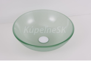 Hopa BREDA okrúhle sklenené umývadlo na dosku  42×13,5 cm
