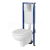 Cersanit B677 TechLine Podomietkov SET+WC Cersania Simpleon+sed.duroplast+tlač. chróm lesk