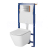 Cersanit B654 TechLine Podom. SET+WC City Square CleanOn+sed.Slim DP+tlač.OPTI B1 Chr.lesk
