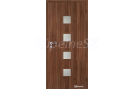 Doornite CPL laminátové QUADRA SKLO Orech interiérové dvere