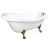Polysan RETRO voľne stojaca vaňa 147x69,5x67,5cm, nohy bronz, biela