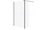 Cersanit B789 Mille Walk-in sprchový kút s pev.sten 120x30x200cm,Čierna,Číre sklo,1 vzpera