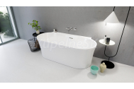 Aquatek LAREDO1500 voľne stojaca vaňa 150x80x60cm akrylátová,vr.ClickClack, Biela