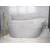 Besco CALIMA Glam voľne stojaca akrylátová vaňa 170x74 cm,Striebro,sifón click-clack Čiern