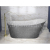 Besco CALIMA Glam voľne stojaca akrylátová vaňa 170x74 cm,Grafit,sifón click-clack Chróm