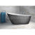 Besco MELODY Glam voľne stojaca akrylátová vaňa 170x80 cm,Grafit,sifón click-clack Chróm