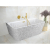 Besco VARYA Glam voľne stojaca akrylátová vaňa 170x80cm,Strieborná,sifón click-clack Grafi