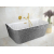 Besco VARYA Glam voľne stojaca akrylátová vaňa 170x80 cm,Grafit,sifón click-clack Zlatý