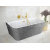 Besco VARYA Glam voľne stojaca akrylátová vaňa 170x80 cm,Grafit,sifón click-clack Čierny