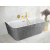 Besco VARYA Glam voľne stojaca akrylátová vaňa 170x80 cm,Grafit,sifón click-clack Biely