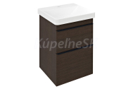 Sapho SITIA umývadlová skrinka 46,4x70x43,4cm, 2x zásuvka, borovica rustik