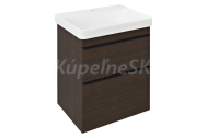 Sapho SITIA umývadlová skrinka 56,4x70x43,4cm, 2x zásuvka, borovica rustik