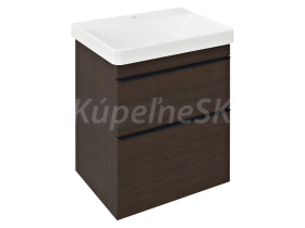 Sapho SITIA umývadlová skrinka 56,4x70x43,4cm, 2x zásuvka, borovica rustik