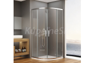 Bruckner BORG štvrťkruhový sprchový kút 90x90x195 cm Číre/Chróm R550 2x Posuvné dv.