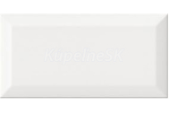 Cersanit Metro Style obklad 10x20 cm Biely štrúktúrovaný lesklý