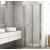 SanSwiss DIVERA 2-krídlové sprchové dvere 100x200cm nika/kút sklo Číre profil Chróm
