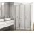 SanSwiss DIVERA 2-krídlové dvere s pevnou stenou 150x200cm nika/kút 1 vzpera Číre/Chróm