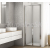 SanSwiss DIVERA zalamovacie dvere 90x200 cm do niky/rohového kútu sklo Číre profil Chróm