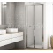 Ronal DIVERA zalamovacie dvere 90x200 cm do niky/rohového kútu sklo Číre profil Chróm