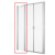 Ronal DIVERA pevná stena 50x200 cm pre sprchové dvere sklo Číre profil Chróm 1 vzpera
