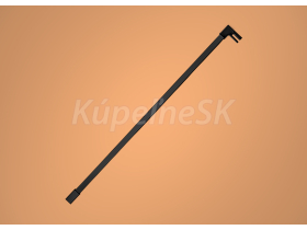 Aquatek OASIS BLACK T4 vzpera k pevnému sklu Walk-in 120 cm Čierna matná