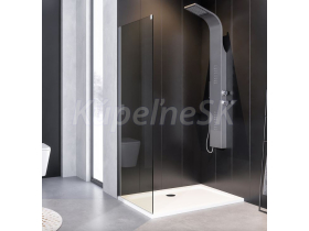 Aquatek ZEUS Pevná sprchová stena do kombinácie 75x195cm sklo Číre profil Chróm