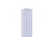 Aquatek R-L-8 rohové tesnenie v tvare L z PVC dĺžka 220 cm pre sklo 8 mm