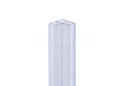 Aquatek R-L-6 rohové tesnenie v tvare L z PVC dĺžka 220 cm pre sklo 6 mm