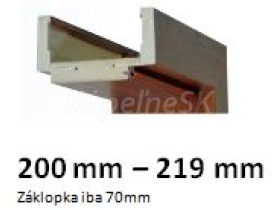 INTENSO Regulovaná zárubeň fólia Intenso Grain, pre hrúbku steny 200-219mm iba do akc.setu