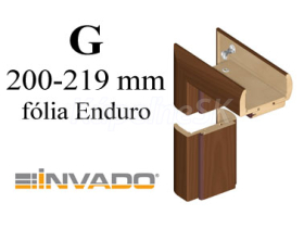INVADO obložková nastaviteľná zárubňa, pre hrúbku steny G 200-219 mm, fólia Enduro