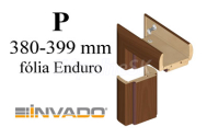 INVADO obložková nastaviteľná zárubňa, pre hrúbku steny P 380-399 mm, fólia Enduro