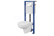 Cersanit AQUA 02 Podomietkový SET +WC závesné FACILE+sed. DP SC+tlačítko chr.lesk S701-207