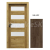 PORTA Doors SET Rámové dvere VERTE HOME C.4 so sklom, fólia Dub južný + zárubeň