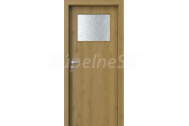 PORTA Doors SET Rámové dvere Porta DECOR,fólia DUB PRÍRODNÝ sklo činčila + zárubňa