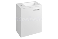 Aqualine ZOJA skrinka s keramickým umývadlom 40x22 cm, biela 51049A-01